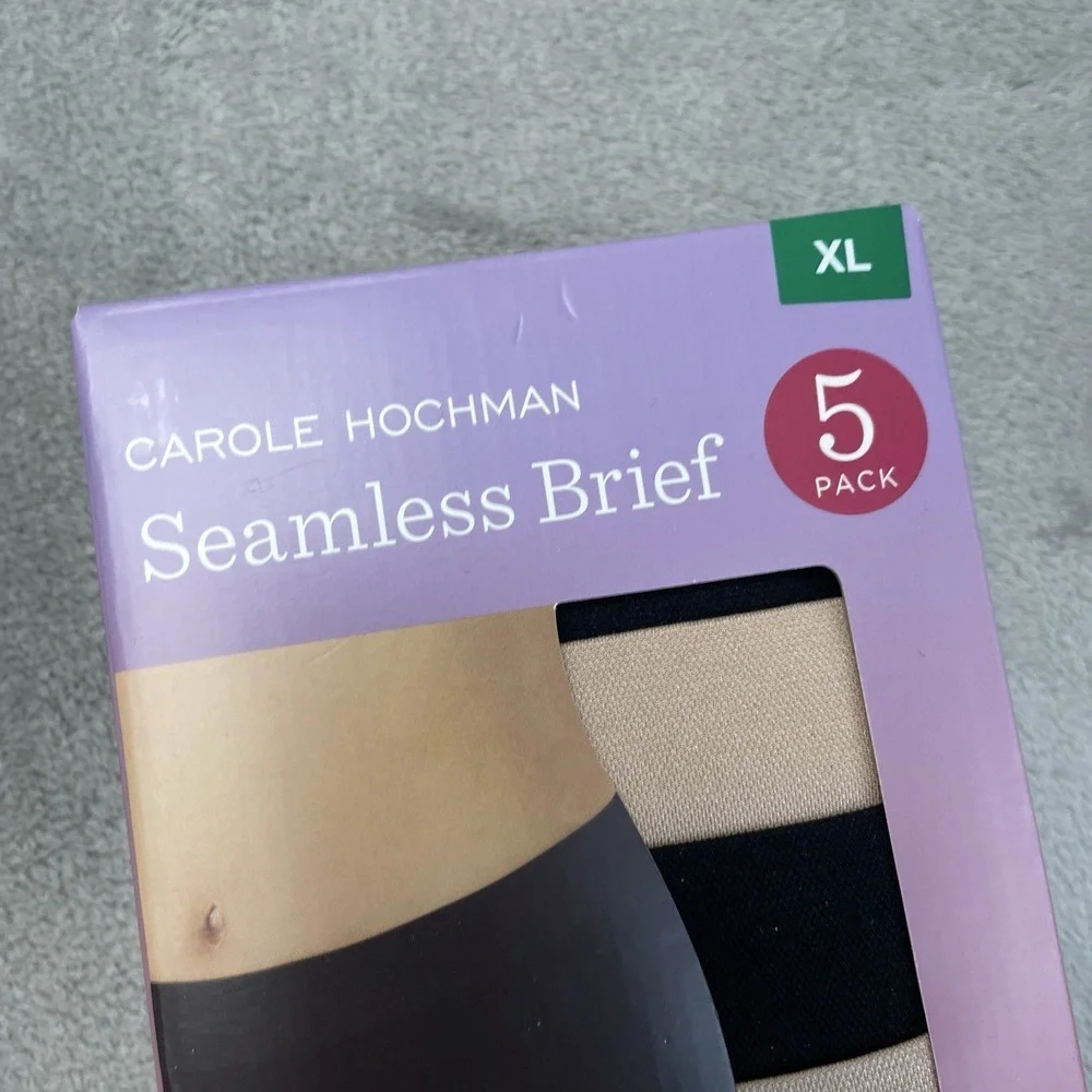 Carole Hochman Women's XL Seamless Brief Black e0484